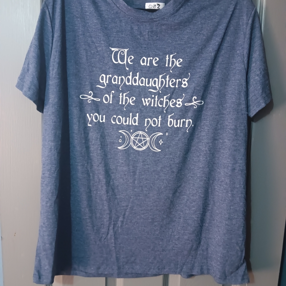 Graphic Tee — We Are the Granddaughters Of Witches (Blue) - Picture 2 of 4